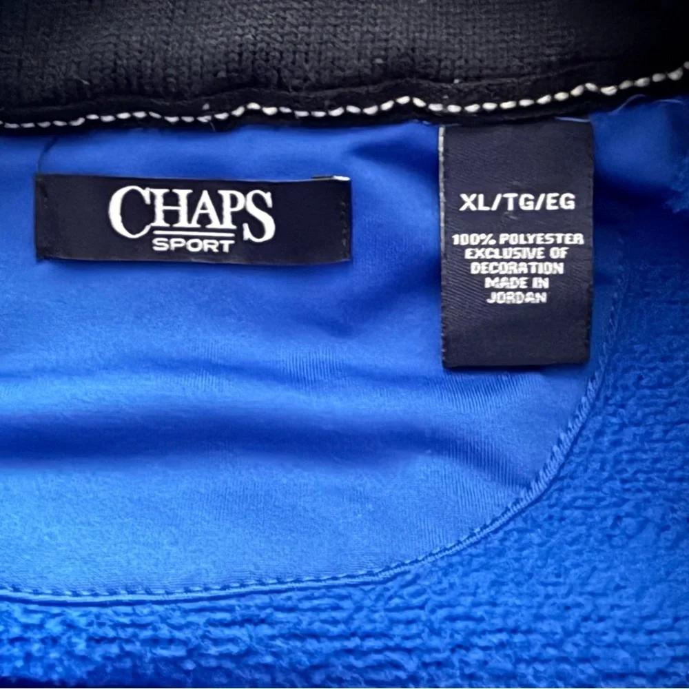 Chaps Royal Blue Fleece Vest Size XL‎ Adult Full Zip